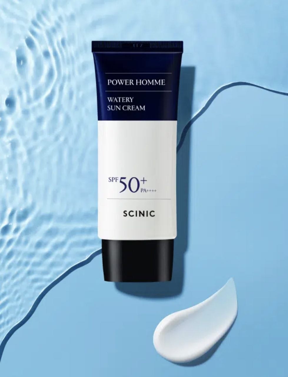 🔥 Erkaklar uchun maxsus quyoshdan himoya!\\
\\
💧 Scinic Power Homme Watery Sun Cream (50 ml)