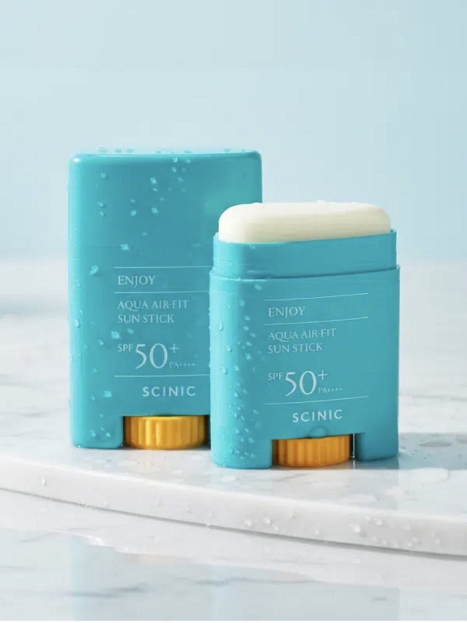 ☀️ Tez, qulay va toza himoya!\\
\\
💙 Scinic Enjoy Aqua Air-Fit Sun Stick (15g)