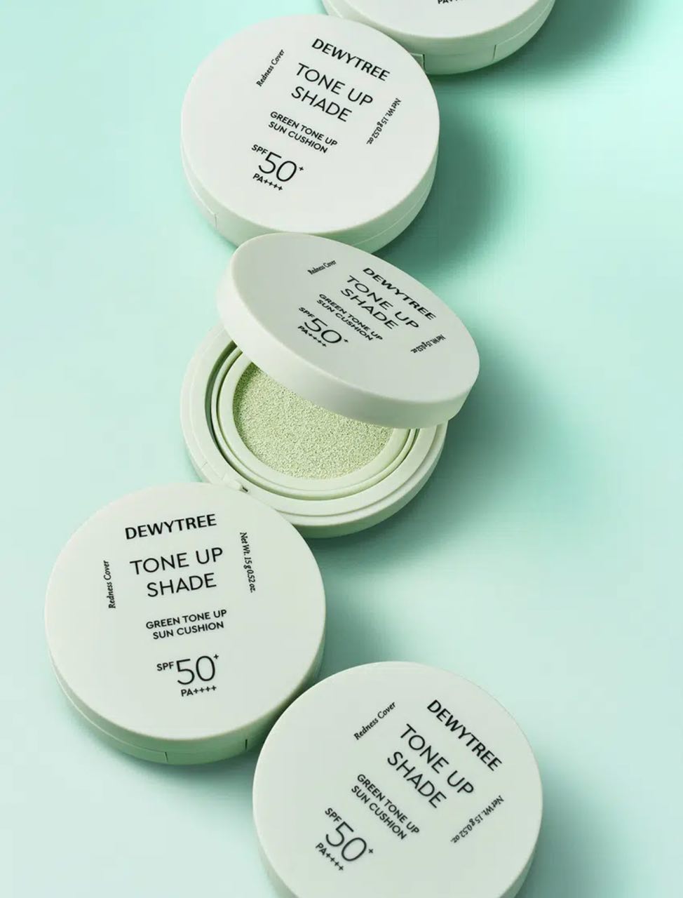 💚 Qizarishni yashiradigan cushion SPF! 💚 \
\
✨ Dewytree Tone-Up Shade Green Tone-Up Sun Cushion (15g) ✨